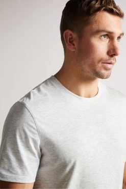 Ted Baker Hawking Grey Marl Short Sleeve Plain T-Shirt 9 Ted Baker Hawking Grey Marl Short Sleeve Plain T-Shirt -Ted Baker Shop U29219s3