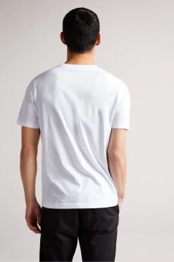 Ted Baker Hawking White Short Sleeve Plain T-Shirt 8 Ted Baker Hawking White Short Sleeve Plain T-Shirt -Ted Baker Shop U29235s2