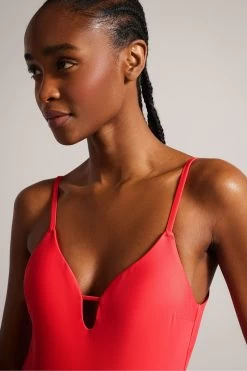 Ted Baker Coral Pink Neyome Plunge Swimming Costume 10 Ted Baker Coral Pink Neyome Plunge Swimming Costume -Ted Baker Shop U29684s4