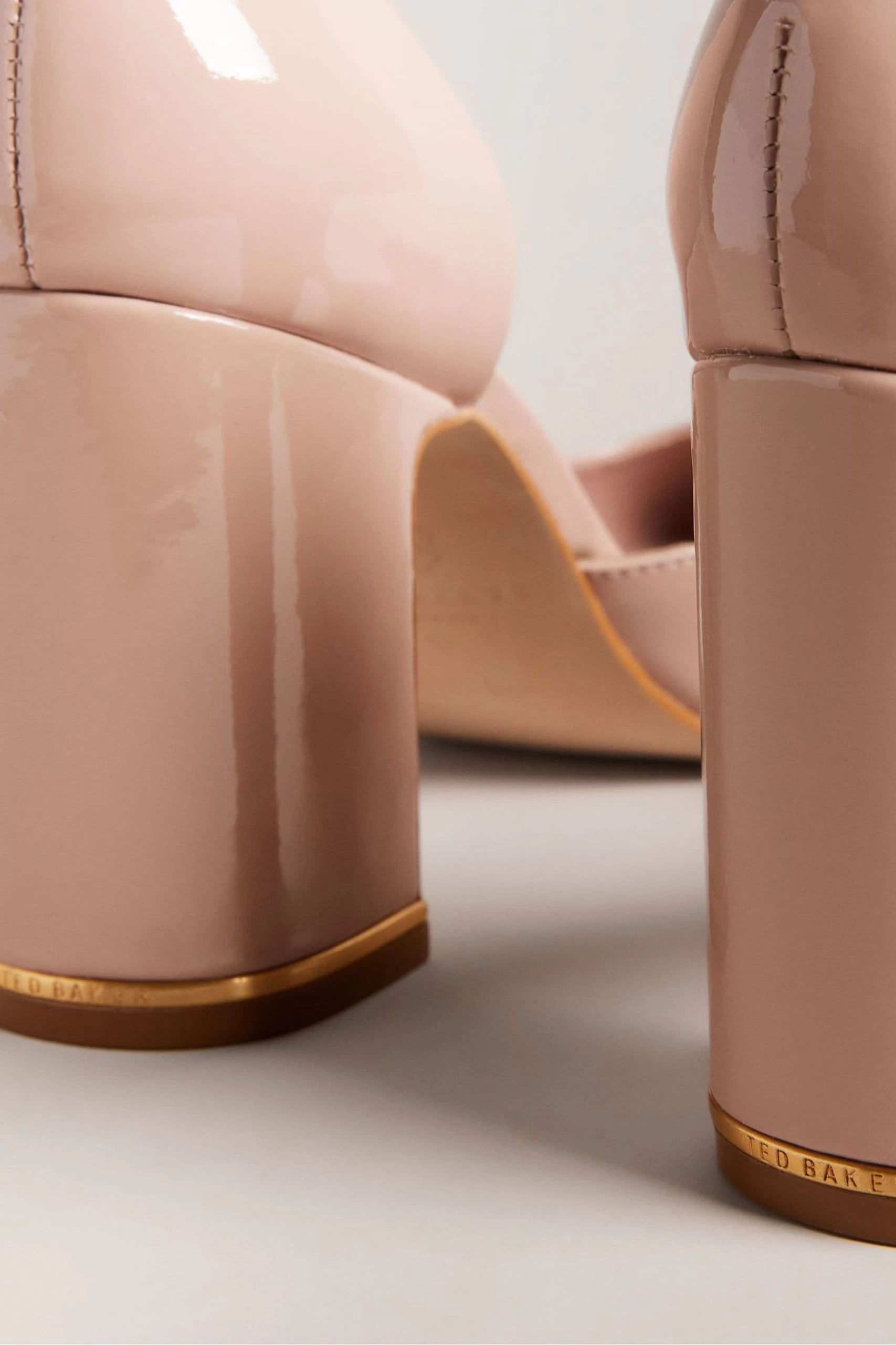 Ted Baker Pink Keliy Strappy Chain Patent Closed Toe Heels 5 Ted Baker Pink Keliy Strappy Chain Patent Closed Toe Heels - Image 3