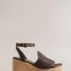 Ted Baker Pinky Brown Laser Cut Wedge Sandals 1 Ted Baker Pinky Brown Laser Cut Wedge Sandals -Ted Baker Shop U29686s