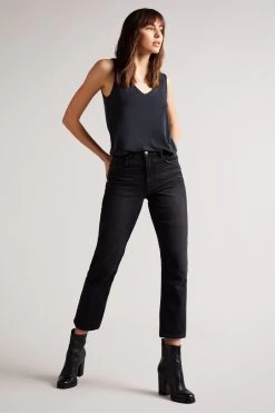 Ted Baker Tisola Black Straight Leg Denim Jeans -Ted Baker Shop U36982s3