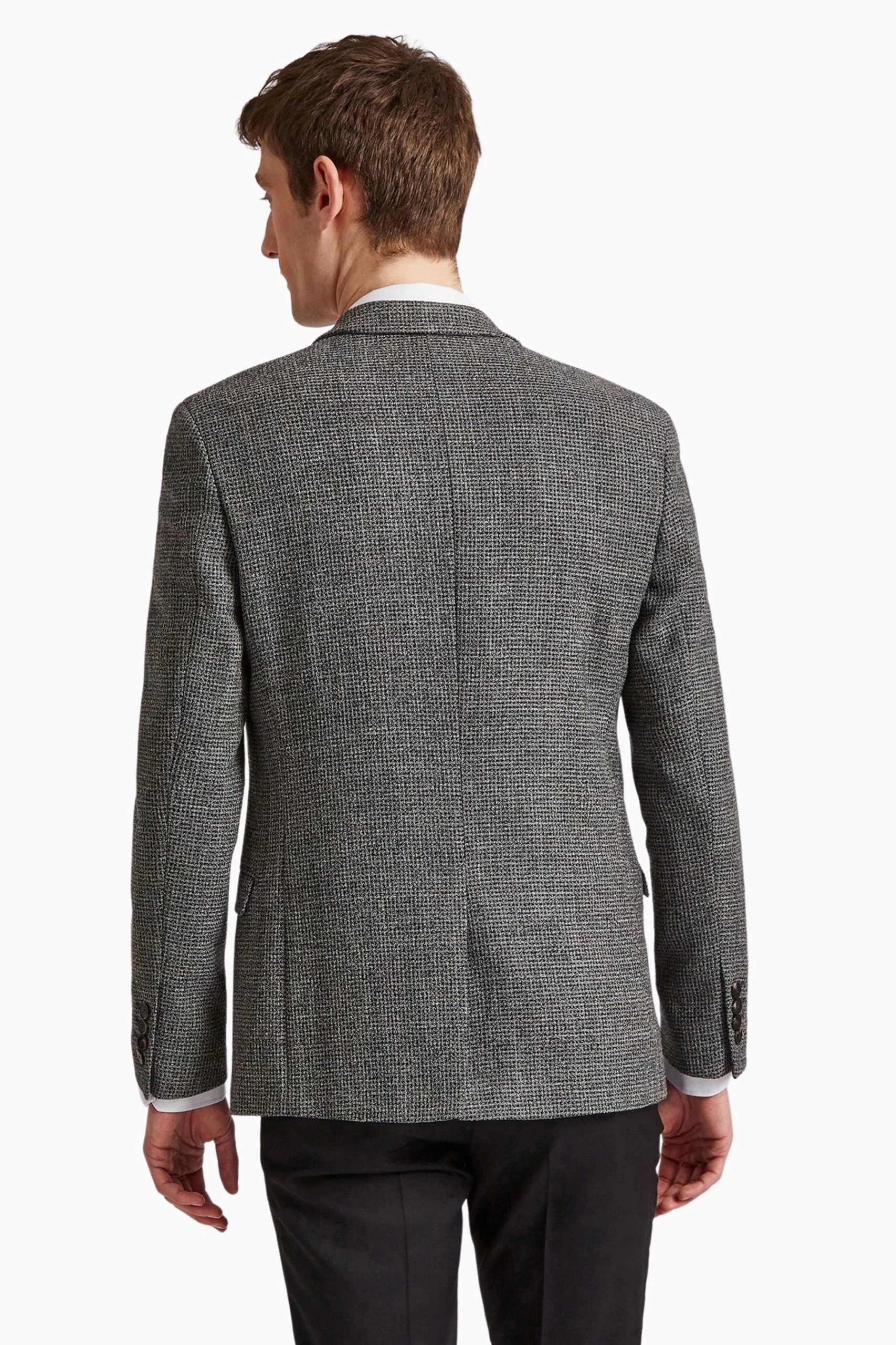 Ted Baker Tailoring Grey Bouclé Structure Suit: Jacket 4 Ted Baker Tailoring Grey Bouclé Structure Suit: Jacket - Image 2