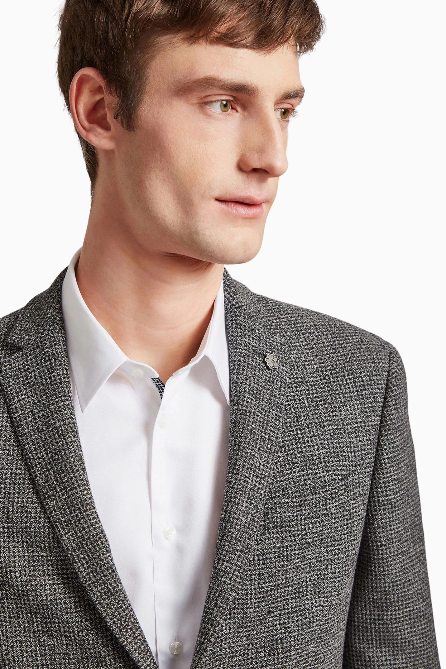 Ted Baker Tailoring Grey Bouclé Structure Suit: Jacket 5 Ted Baker Tailoring Grey Bouclé Structure Suit: Jacket - Image 3
