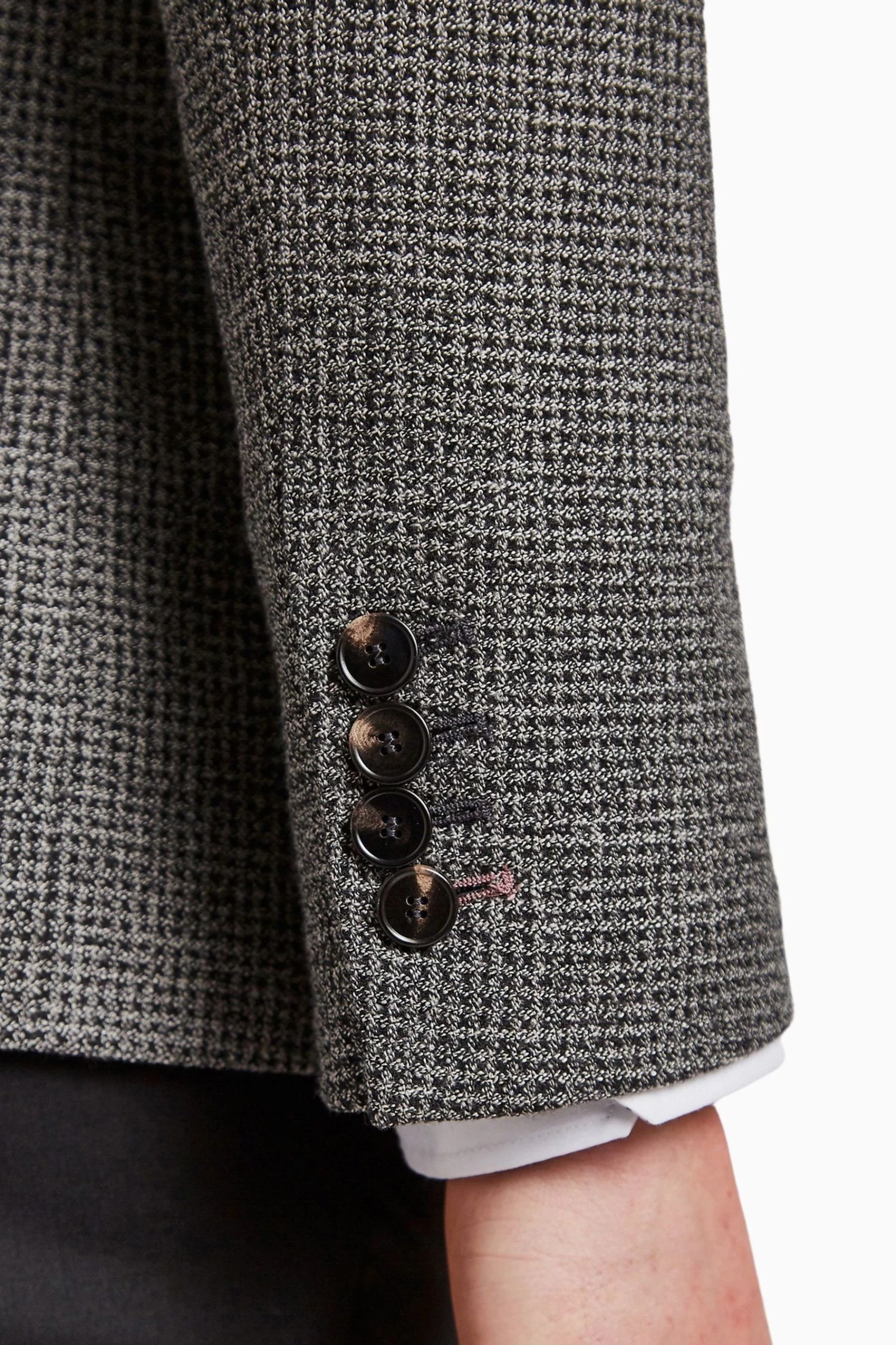 Ted Baker Tailoring Grey Bouclé Structure Suit: Jacket 6 Ted Baker Tailoring Grey Bouclé Structure Suit: Jacket - Image 4