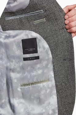 Ted Baker Tailoring Grey Bouclé Structure Suit: Jacket 11 Ted Baker Tailoring Grey Bouclé Structure Suit: Jacket -Ted Baker Shop U39319s5