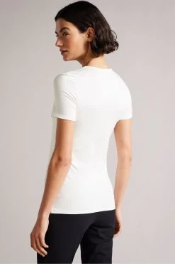 Ted Baker Gerbela White Square Neck Short Sleeve Top 8 Ted Baker Gerbela White Square Neck Short Sleeve Top -Ted Baker Shop U39667s2