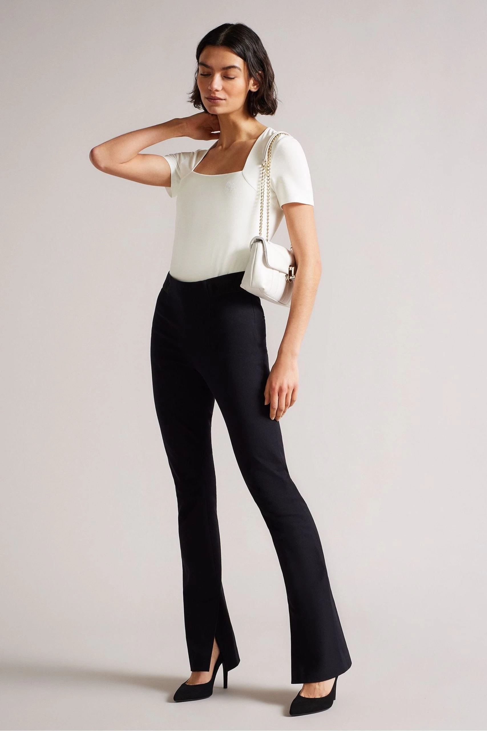 Ted Baker Gerbela White Square Neck Short Sleeve Top 5 Ted Baker Gerbela White Square Neck Short Sleeve Top - Image 3