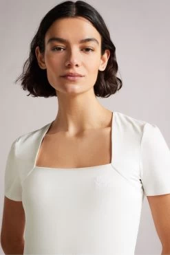 Ted Baker Gerbela White Square Neck Short Sleeve Top 10 Ted Baker Gerbela White Square Neck Short Sleeve Top -Ted Baker Shop U39667s4