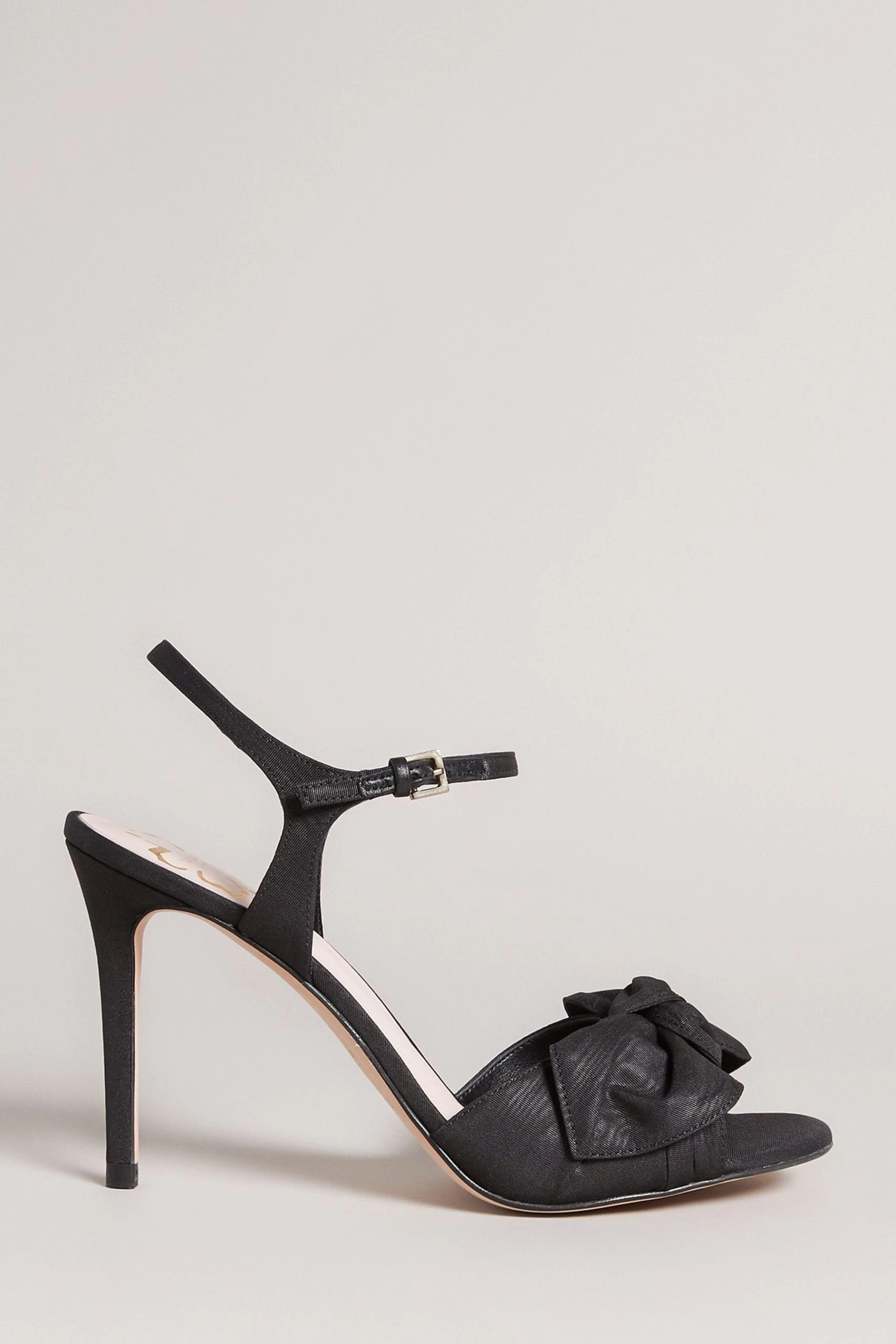 Ted Baker Heevia Black Moire Satin Bow 90Mm Heeled Sandals 3 Ted Baker Heevia Black Moire Satin Bow 90Mm Heeled Sandals