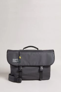 Ted Baker Strole Black Rubberised Satchel Bag