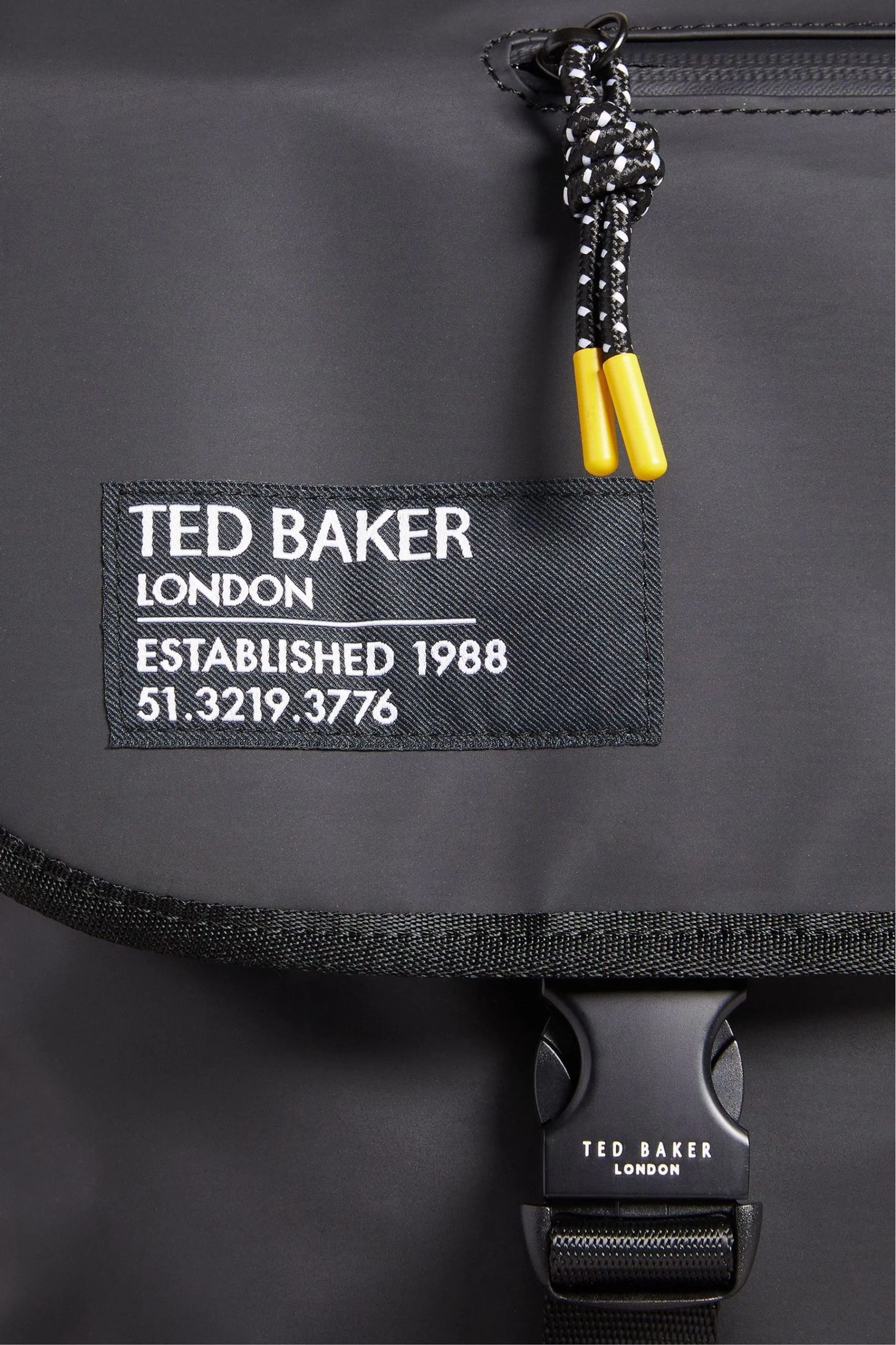 Ted Baker Strole Black Rubberised Satchel Bag 5 Ted Baker Strole Black Rubberised Satchel Bag - Image 3