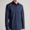 Ted Baker Blue Sonikk Long Sleeve Tonal Poplin Shirt 2 Ted Baker Blue Sonikk Long Sleeve Tonal Poplin Shirt -Ted Baker Shop U41855s