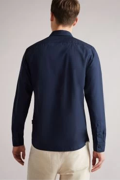 Ted Baker Blue Sonikk Long Sleeve Tonal Poplin Shirt 10 Ted Baker Blue Sonikk Long Sleeve Tonal Poplin Shirt -Ted Baker Shop U41855s2