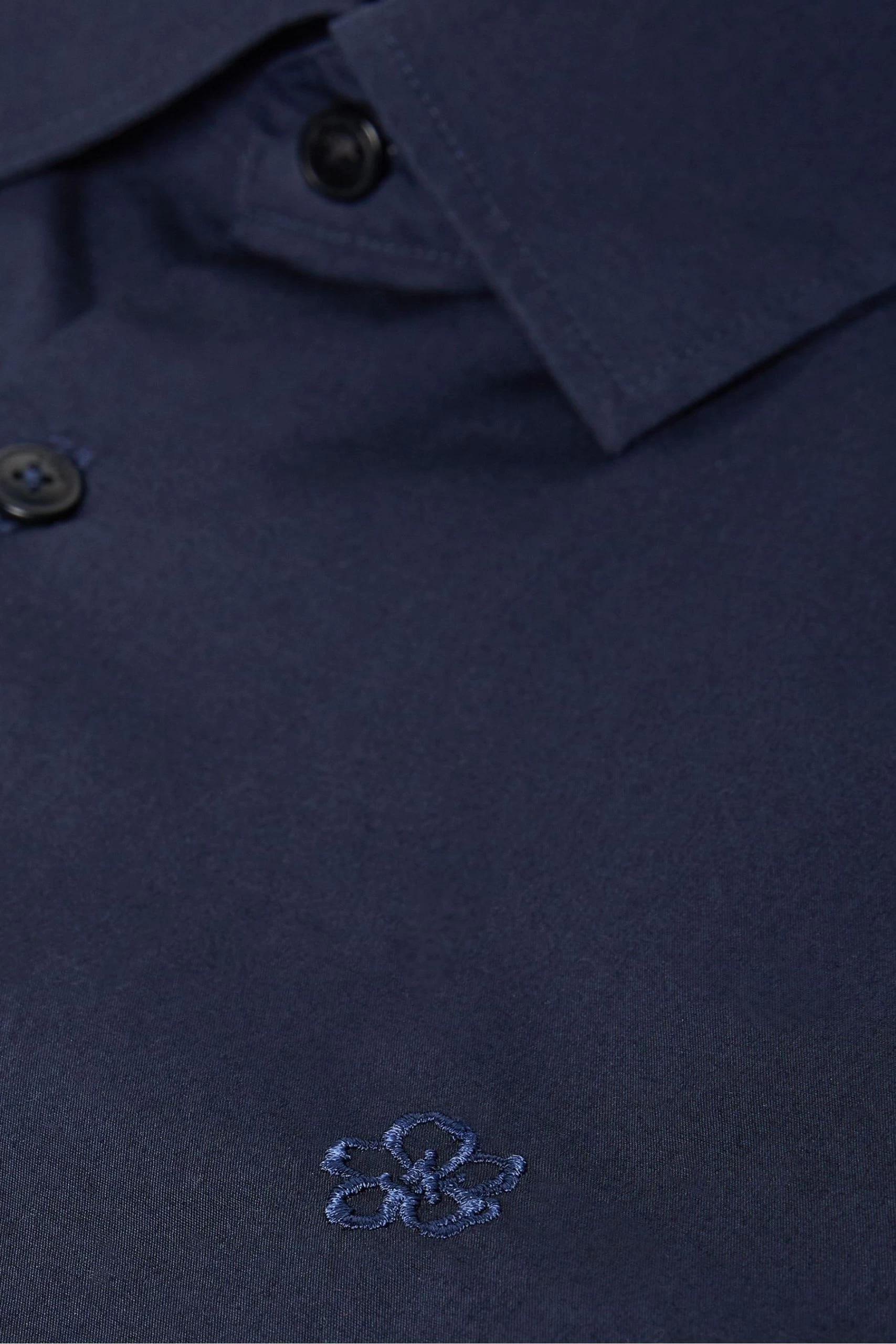 Ted Baker Blue Sonikk Long Sleeve Tonal Poplin Shirt 9 Ted Baker Blue Sonikk Long Sleeve Tonal Poplin Shirt - Image 7