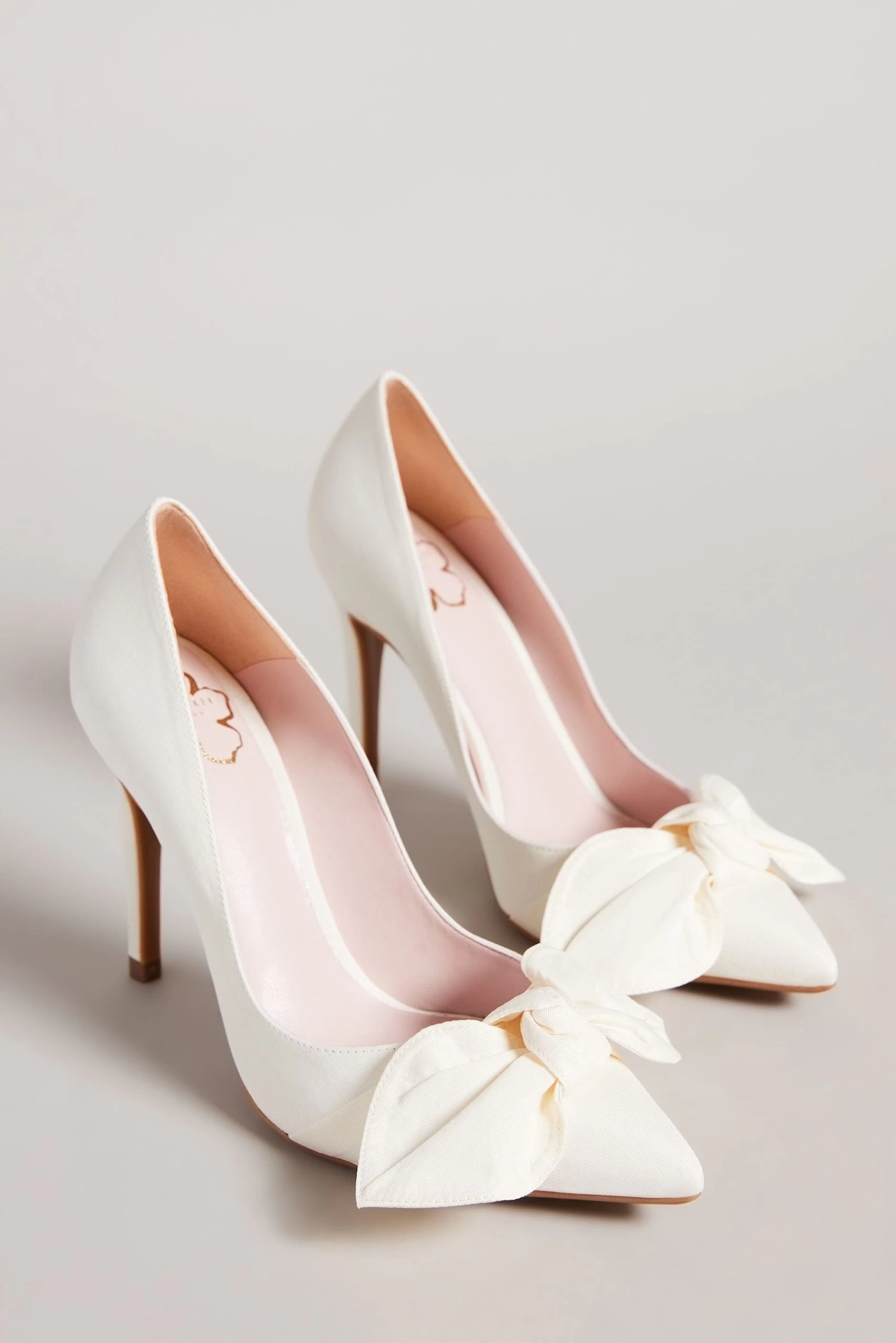 Ted Baker Hyana Cream Moire Satin Bow 100Mm Court Shoes 4 Ted Baker Hyana Cream Moire Satin Bow 100Mm Court Shoes - Image 2