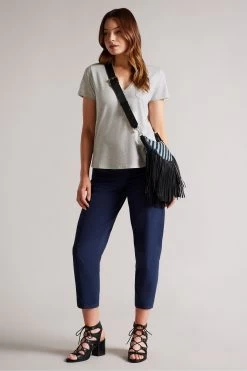 Ted Baker Grey Lovage Easy Fit V-Neck T-Shirt 9 Ted Baker Grey Lovage Easy Fit V-Neck T-Shirt -Ted Baker Shop U50376s3