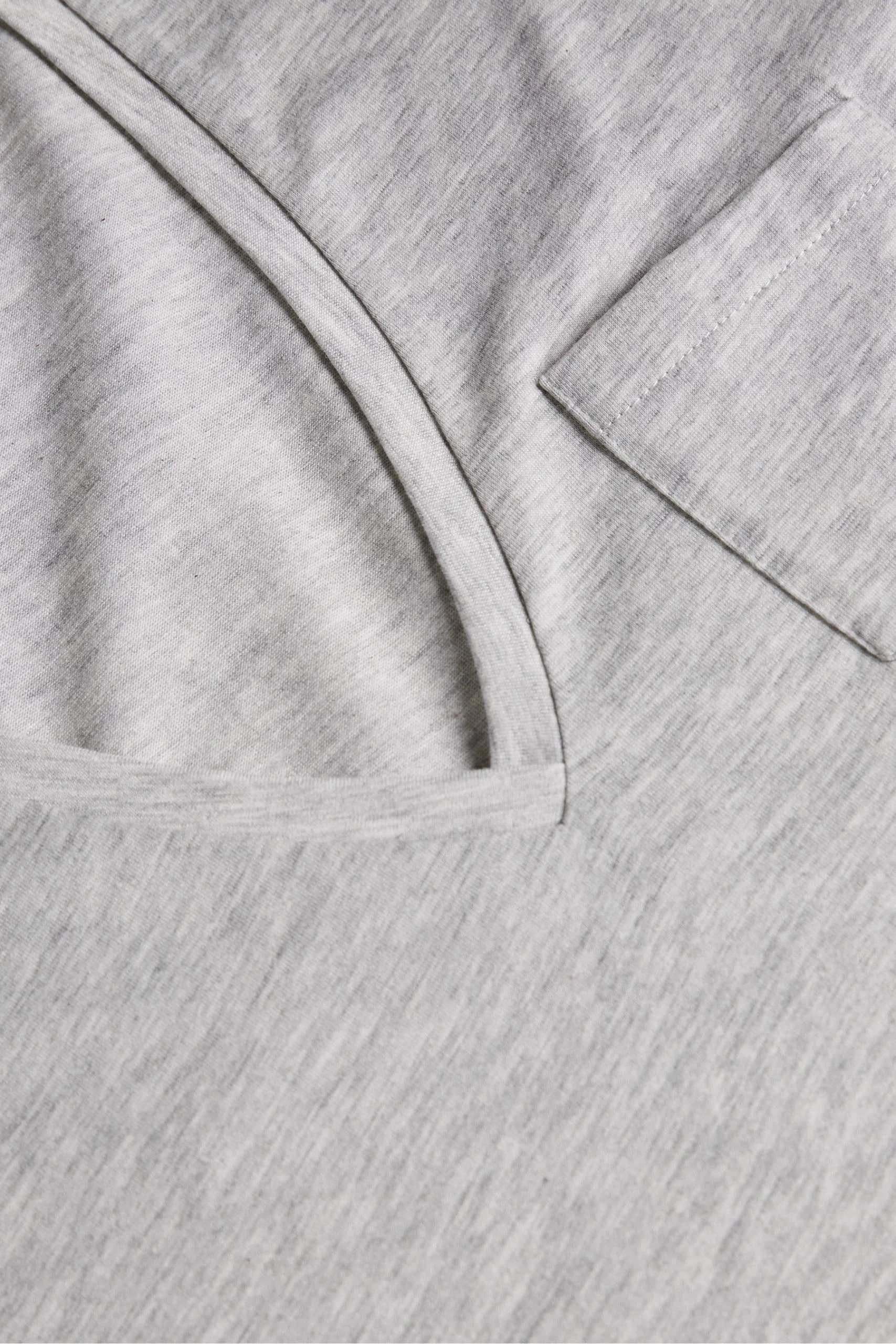 Ted Baker Grey Lovage Easy Fit V-Neck T-Shirt 7 Ted Baker Grey Lovage Easy Fit V-Neck T-Shirt - Image 5