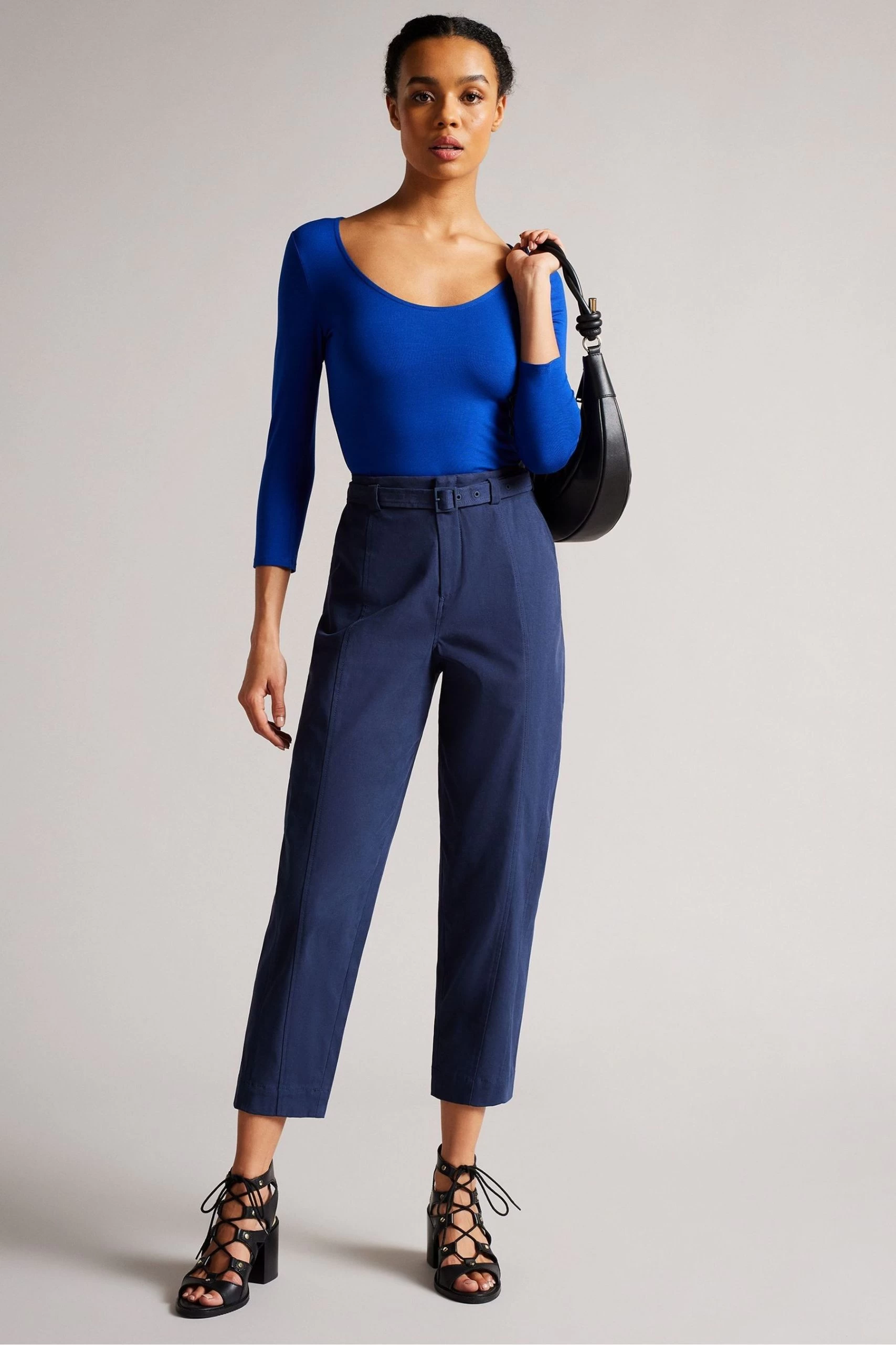 Ted Baker Carsha Blue Fitted Scoop Neck Top 5 Ted Baker Carsha Blue Fitted Scoop Neck Top - Image 3