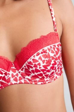 B By Ted Baker Red Heart Satin Balcony Bra 16 B By Ted Baker Red Heart Satin Balcony Bra -Ted Baker Shop U63 099s7