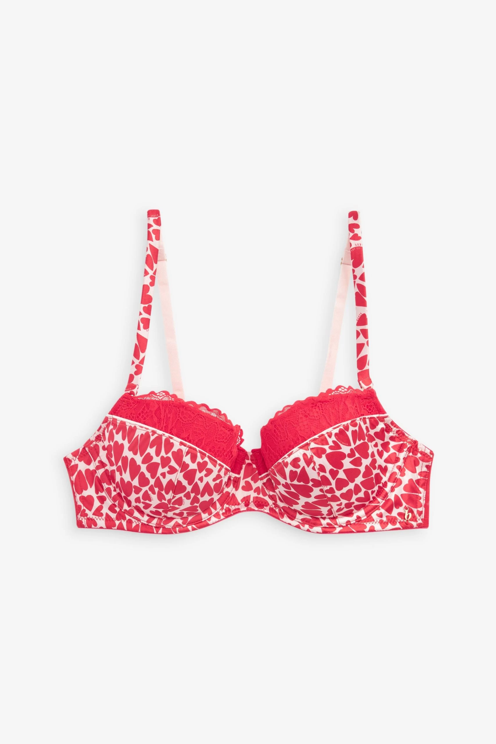 B By Ted Baker Red Heart Satin Balcony Bra 10 B By Ted Baker Red Heart Satin Balcony Bra - Image 8
