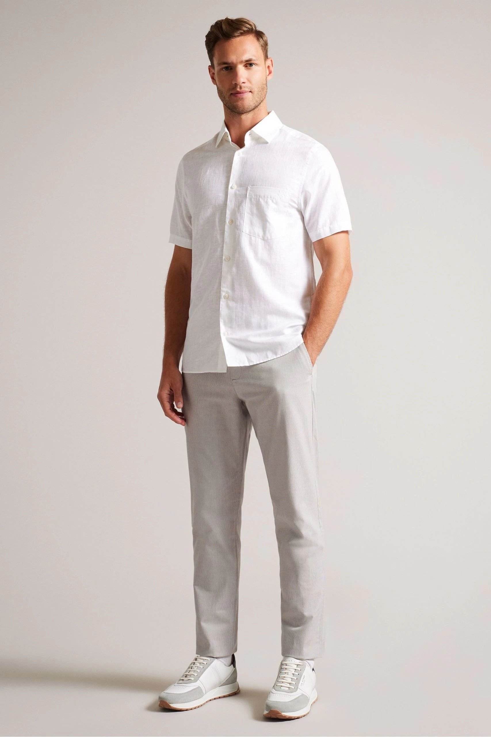 Ted Baker Grey Portmay Irvine Slim Fit Trousers 5 Ted Baker Grey Portmay Irvine Slim Fit Trousers - Image 3