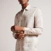 Ted Baker Natural Millow Long Sleeve Lyocell Floral Print Shirt -Ted Baker Shop U76293s