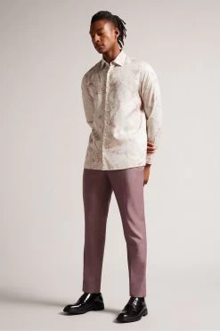 Ted Baker Natural Millow Long Sleeve Lyocell Floral Print Shirt 9 Ted Baker Natural Millow Long Sleeve Lyocell Floral Print Shirt -Ted Baker Shop U76293s3