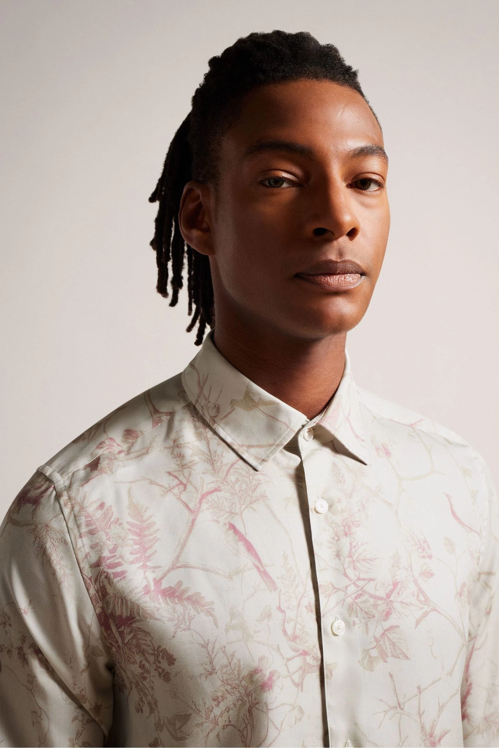 Ted Baker Natural Millow Long Sleeve Lyocell Floral Print Shirt 6 Ted Baker Natural Millow Long Sleeve Lyocell Floral Print Shirt - Image 4