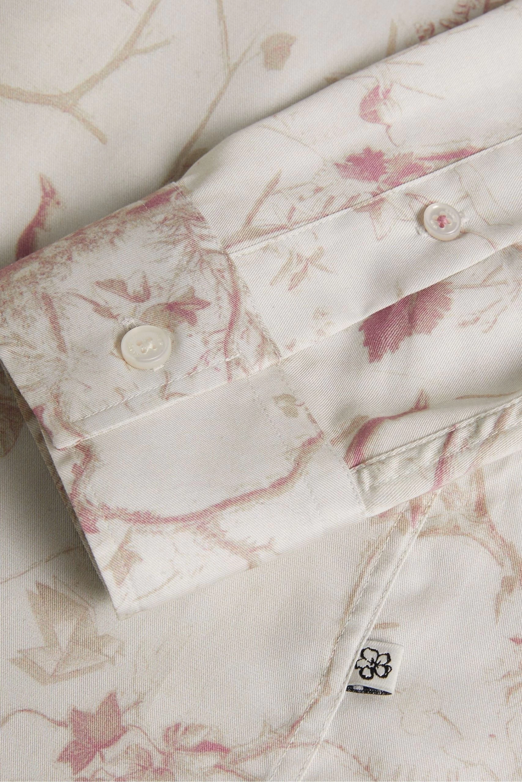 Ted Baker Natural Millow Long Sleeve Lyocell Floral Print Shirt 7 Ted Baker Natural Millow Long Sleeve Lyocell Floral Print Shirt - Image 5