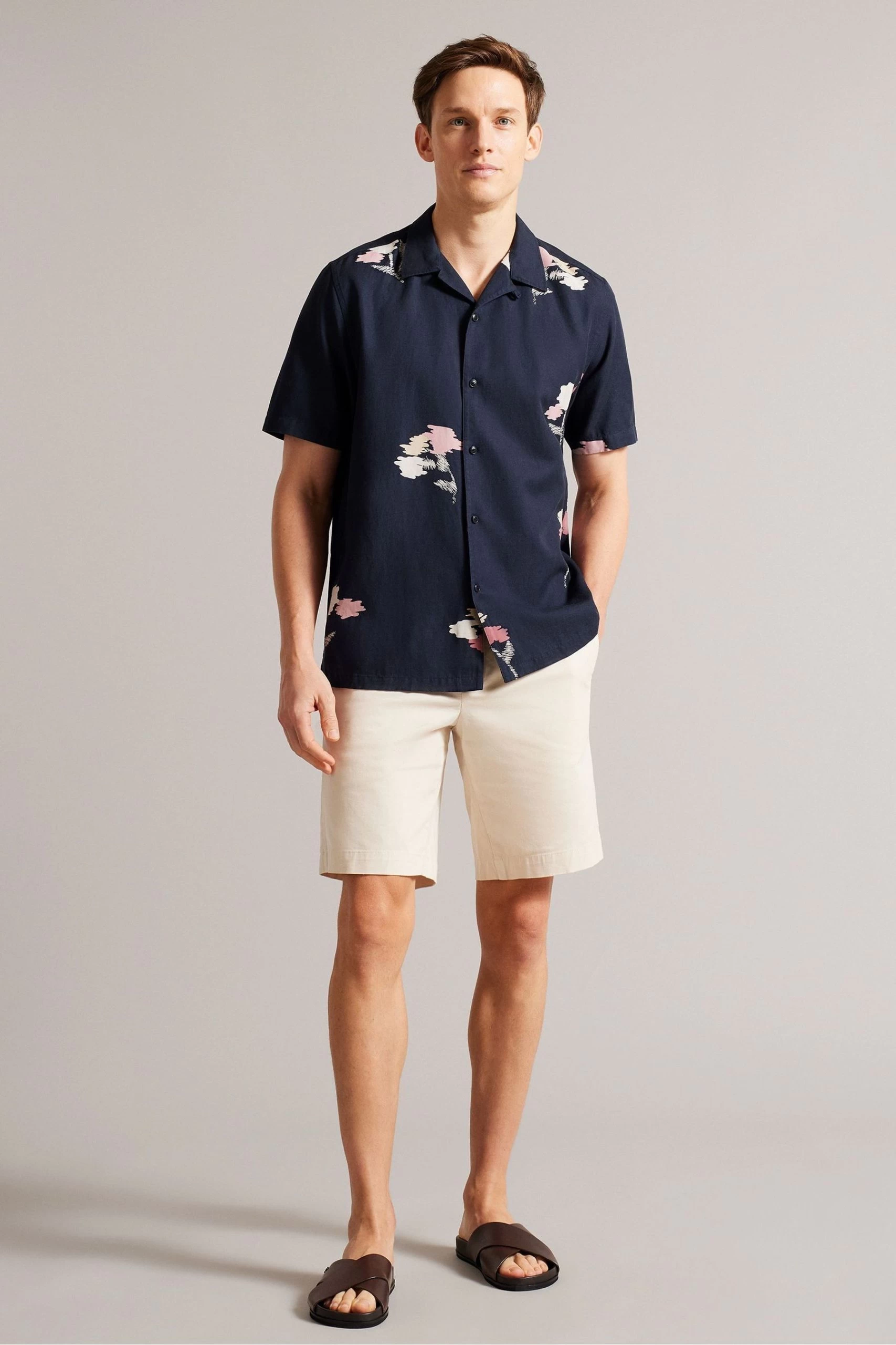 Ted Baker Blue Neele Short Sleeve Abstract Floral Shirt 5 Ted Baker Blue Neele Short Sleeve Abstract Floral Shirt - Image 3
