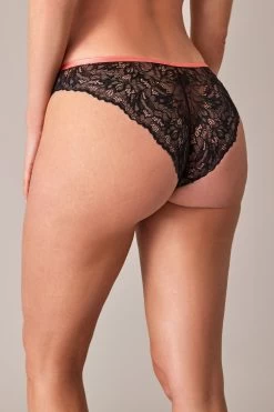 B By Ted Baker Black Floral Satin Brazillian Knickers -Ted Baker Shop U81 898s7