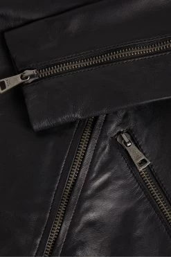 Ted Baker Ellaar Black Fitted Leather Biker Jacket 11 Ted Baker Ellaar Black Fitted Leather Biker Jacket -Ted Baker Shop U98555s5