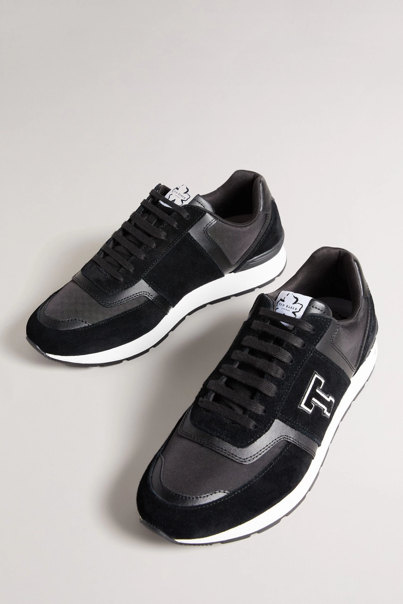 Ted Baker Gregory Black Retro T Runners 6 Ted Baker Gregory Black Retro T Runners - Image 4