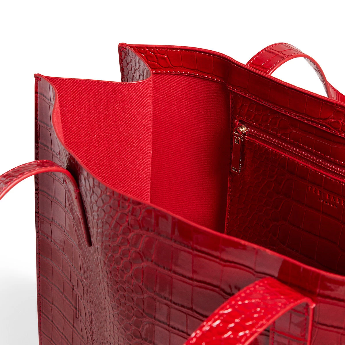 Ted Baker CROCCON Icon Large Red Croc Bag 7 Ted Baker CROCCON Icon Large Red Croc Bag - Image 5