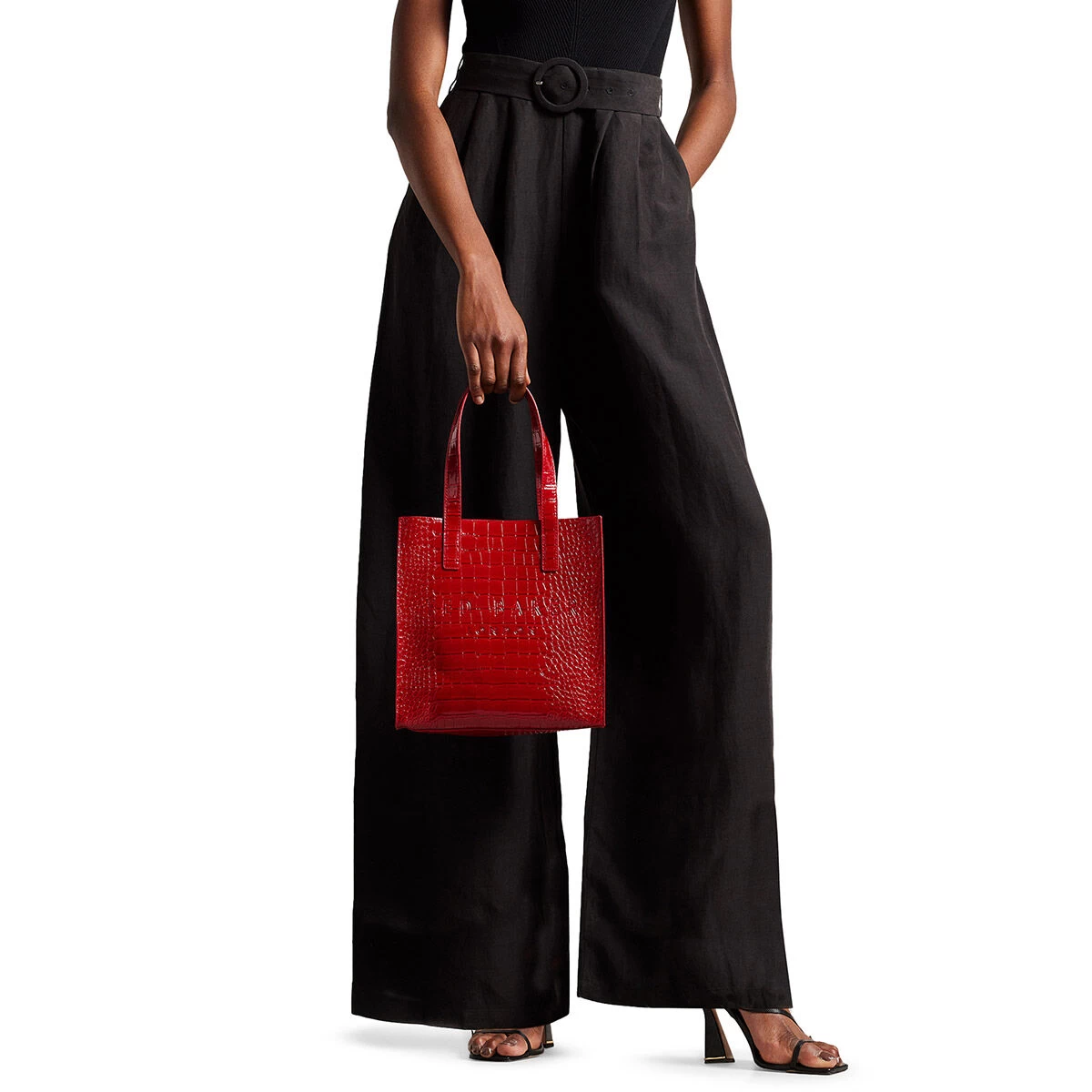 Ted Baker REPTCON Icon Small Red Croc Bag 5 Ted Baker REPTCON Icon Small Red Croc Bag - Image 3