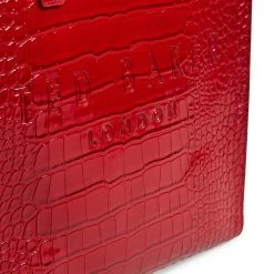 Ted Baker REPTCON Icon Small Red Croc Bag 9 Ted Baker REPTCON Icon Small Red Croc Bag -Ted Baker Shop ted baker 253519 croccon patent small croc red bag 3