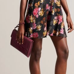 Ted Baker CROCEY Deep Purple Croc Envelope Pouch Bag 12 Ted Baker CROCEY Deep Purple Croc Envelope Pouch Bag -Ted Baker Shop ted baker 253578 dp purple crocey deep purple imitation croc envelope pouch bag lifestyle v1