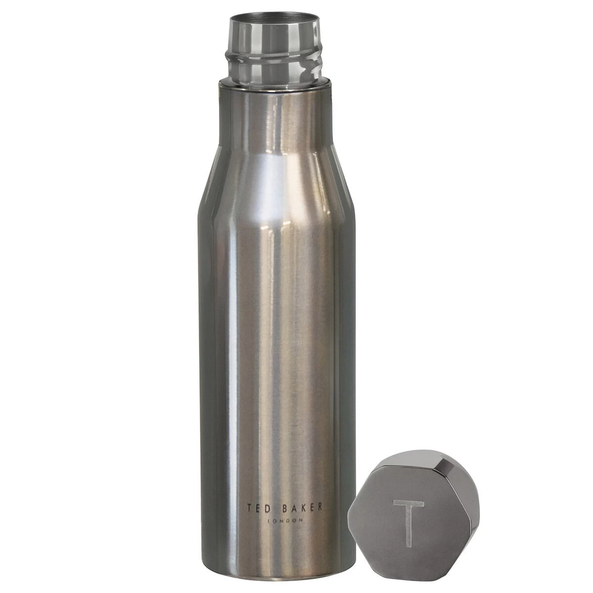 Ted Baker BOTMAN Shiny Silver Water Bottle 4 Ted Baker BOTMAN Shiny Silver Water Bottle - Image 2