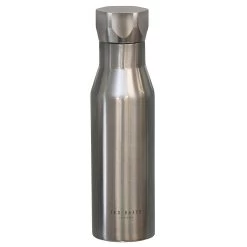 Ted Baker BOTMAN Shiny Silver Water Bottle