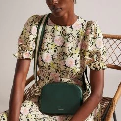 Ted Baker DARCELO Dark Green Branded Webbing Leather Camera Bag 14 Ted Baker DARCELO Dark Green Branded Webbing Leather Camera Bag -Ted Baker Shop ted baker 260463 dk green darcelo dark green branded webbing camera bag lifestyle 1