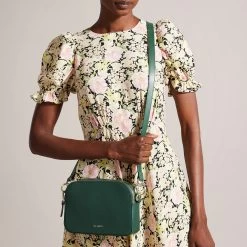 Ted Baker DARCELO Dark Green Branded Webbing Leather Camera Bag 15 Ted Baker DARCELO Dark Green Branded Webbing Leather Camera Bag -Ted Baker Shop ted baker 260463 dk green darcelo dark green branded webbing camera bag lifestyle 2