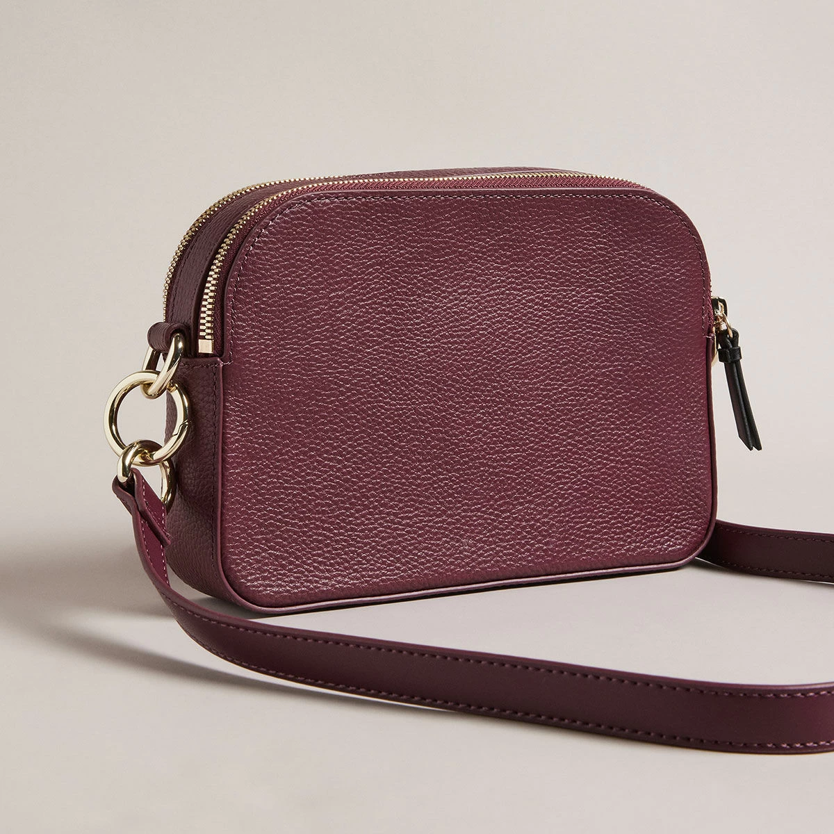 Ted Baker DARCELO Deep Purple Branded Webbing Leather Camera Bag 4 Ted Baker DARCELO Deep Purple Branded Webbing Leather Camera Bag - Image 2