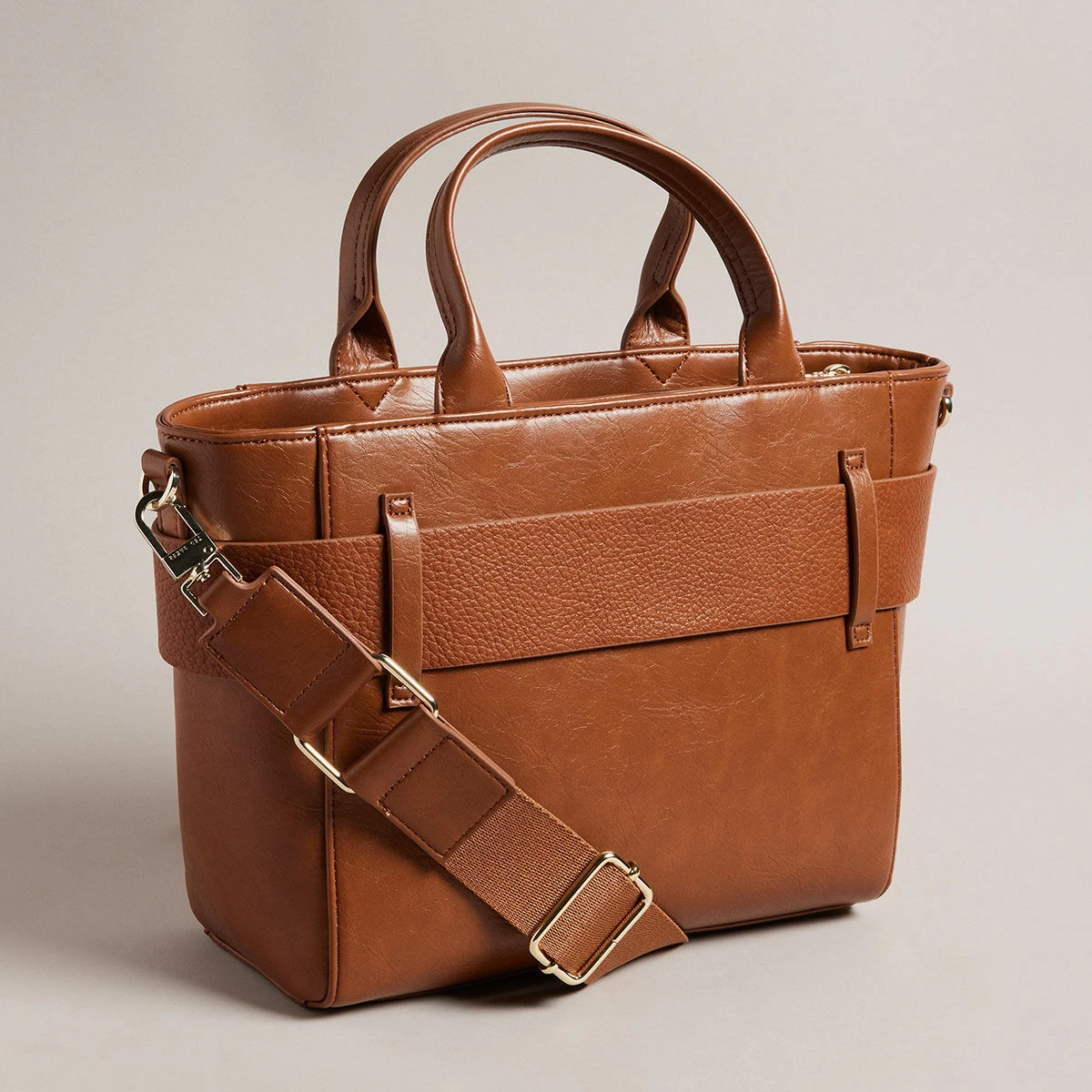 Ted Baker JIMSA Tan Faux Leather Knot Bow Crossbody Bag 4 Ted Baker JIMSA Tan Faux Leather Knot Bow Crossbody Bag - Image 2