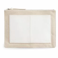 Ted Baker AKSINA White Canvas Pouch Bag