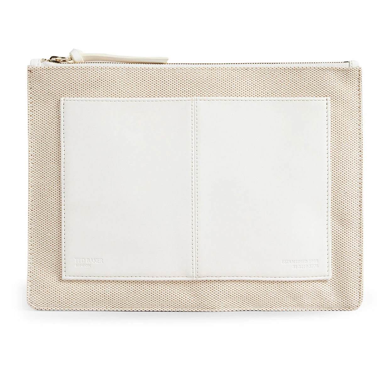 Ted Baker AKSINA White Canvas Pouch Bag 3 Ted Baker AKSINA White Canvas Pouch Bag