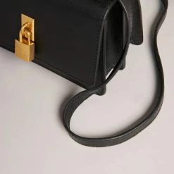 Ted Baker SSLOANE Black Leather Padlock Mini Shoulder Bag 12 Ted Baker SSLOANE Black Leather Padlock Mini Shoulder Bag -Ted Baker Shop ted baker 270471 black ssloane black mini shoulder padlock bag 3