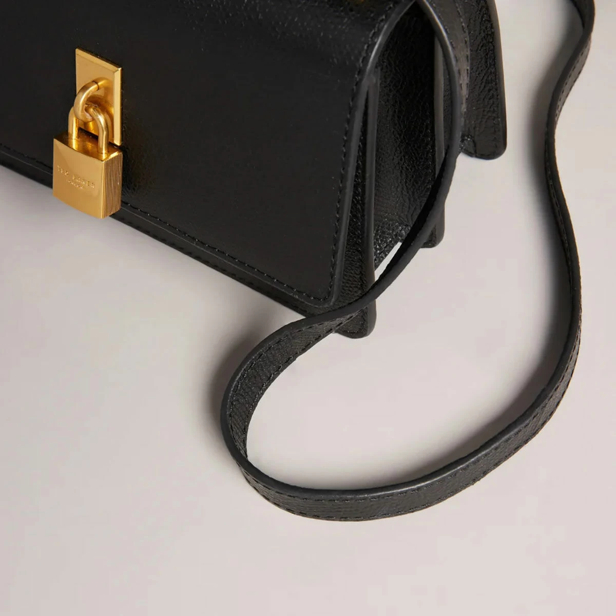 Ted Baker SSLOANE Black Leather Padlock Mini Shoulder Bag 6 Ted Baker SSLOANE Black Leather Padlock Mini Shoulder Bag - Image 4