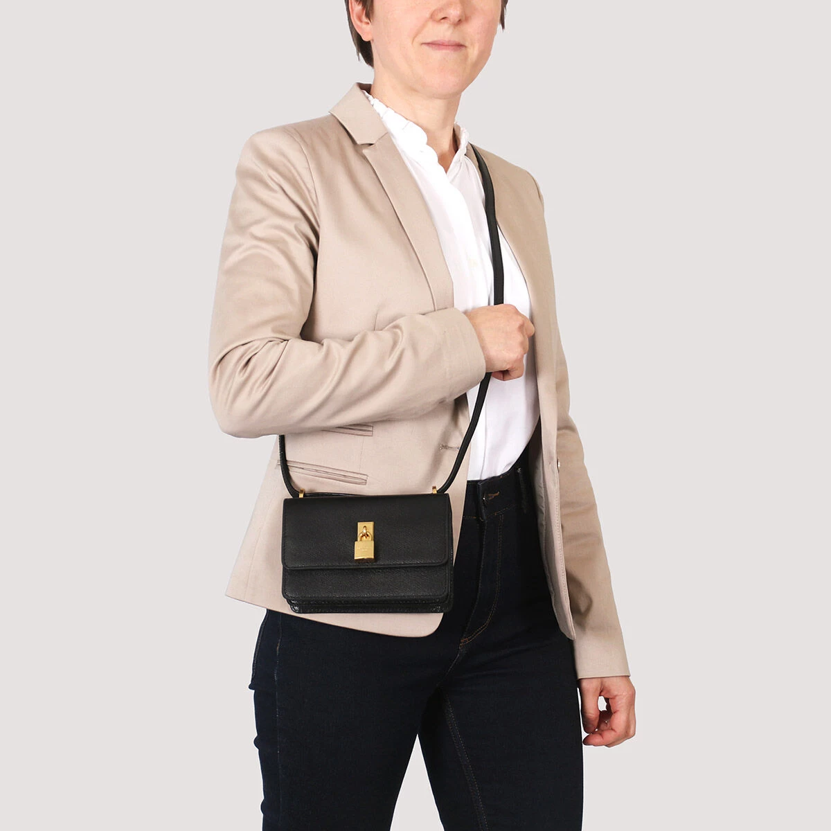 Ted Baker SSLOANE Black Leather Padlock Mini Shoulder Bag 4 Ted Baker SSLOANE Black Leather Padlock Mini Shoulder Bag - Image 2