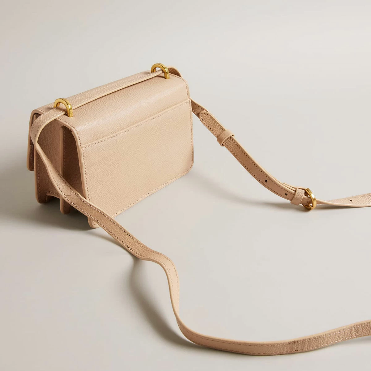 Ted Baker SSLOANE Taupe Leather Padlock Mini Shoulder Bag 4 Ted Baker SSLOANE Taupe Leather Padlock Mini Shoulder Bag - Image 2